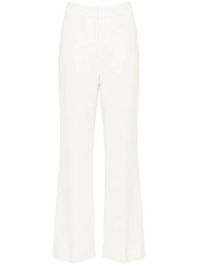 Casablanca White Boucle Tailored Pants