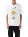 Casablanca Casa Way Orange Mascot Short Sleeve T-shirt In White
