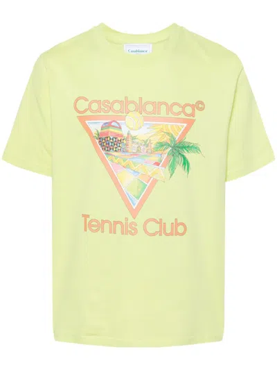 Casablanca White Casa Way Triomphe D'orange T-shirt "white" In Green