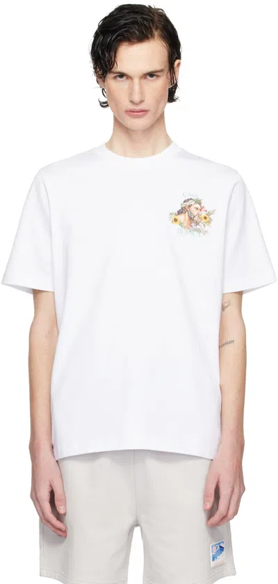 Casablanca White 'celebration Du Sport' T-shirt