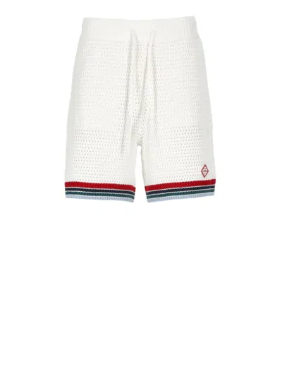 Casablanca White Cotton Bermuda