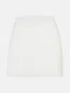 Casablanca White Cotton Blend Miniskirt In White
