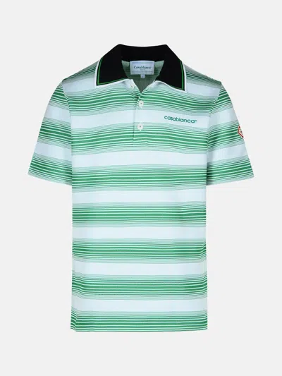 Casablanca White Cotton Blend Polo Shirt