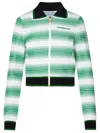 Casablanca Stripe Track Jacket White/evergreen In White