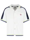 Casablanca Contrasting Trims Chest Pocket Logo-embroidered Short-sleeve Button-up Shirt In Multi