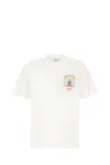 Casablanca T-shirt Girocollo Con Logo Sul Fronte In White