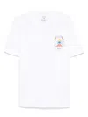Casablanca T-shirt Girocollo Con Logo Sul Fronte In Cotone Bianca Uomo In White
