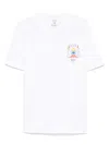 Casablanca T-shirt Girocollo Con Logo Sul Fronte In Cotone Bianca Uomo In White
