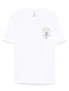 Casablanca T-shirt Girocollo Con Logo Sul Fronte In Cotone Bianca Uomo In White