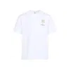 Casablanca White Crewneck T-shirt With Logo Detail On The Front And Maxi Logo Print On The Rear