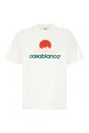 Casablanca White Crewneck T-shirt With Logo On The Front In White