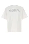 Casablanca Oversize Crew Neck T-shirt With Graphic Print In White