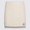 Casablanca Check Boucle Cotton Mini Skirt In White