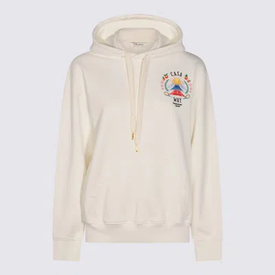 Casablanca White Cotton Sweatshirt