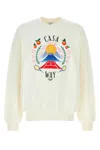 Casablanca Graphic Print Organic Cotton Sweatshirt In Neutral