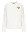 Casablanca White Cotton Sweatshirt With Contrasting Logo Patch In White