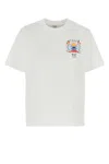 Casablanca Crew Neck Cotton T-shirt With Graphic Print