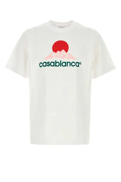 CASABLANCA CASABLANCA WHITE COTTON T SHIRT
