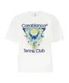 Casablanca Tennis Club Icon Graphic Crew Neck T-shirt In White