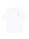 Casablanca White Cotton T-shirt With Print In Gray
