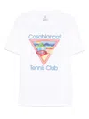 Casablanca Cotton Crew Neck T-shirt With Graphic Print