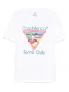 Casablanca Cotton Crew Neck T-shirt With Graphic Print