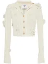 Casablanca Short Cardigan In Knitwear With Flowers