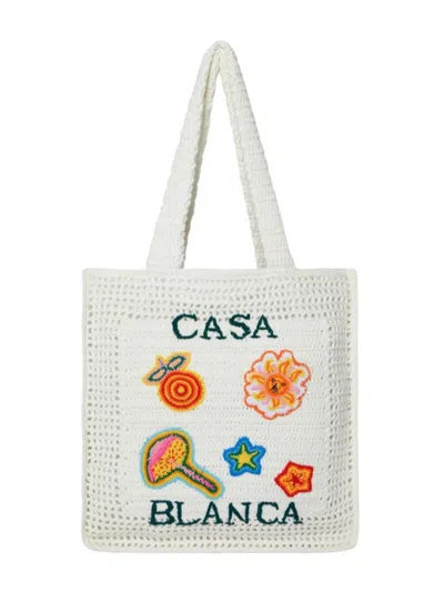 Casablanca White Cotton Tote