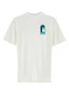 Casablanca Cotton Crew Neck Graphic Print T Shirt In Neutral
