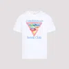 Casablanca Cotton Crew Neck T-shirt With Graphic Print In White