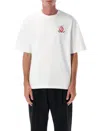 Casablanca Oversized T-shirt With Dragonfly Floral Print In White