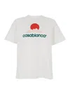 Casablanca White Crewneck T-shirt With Logo On The Front In White