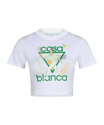 Casablanca White Cropped Tshirt