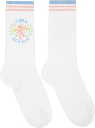 Casablanca White Dance Joy Socks