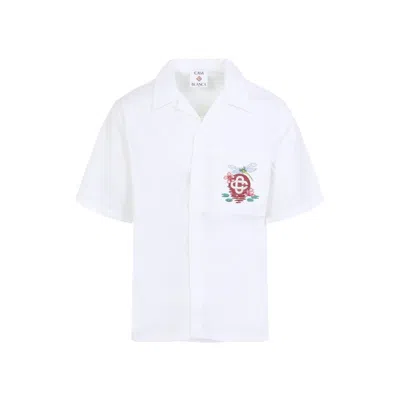 Casablanca Multicolour Cotton Shirt With Stylish Design In White