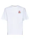 Casablanca Oversized T-shirt With Dragonfly Floral Print In White