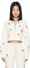 Casablanca Elements En Crayon Cropped Jacket In Elements En Crayon