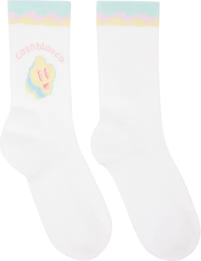 Casablanca White 'for The Love Of Dance' Socks