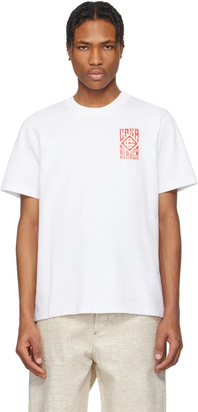 Casablanca White Gothic Logo T-shirt