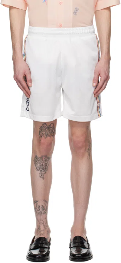 Casablanca White Jacquard Monogram Football Shorts