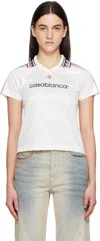 Casablanca Dynamic Logo Jacquard Football T-shirt In Off-white