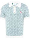 Casablanca Jacquard Monogram Polo Shirt In Multicolor