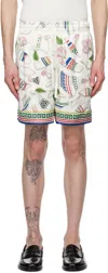 Casablanca Multicolor Pattern Silk Shorts In Multi