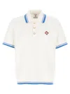Casablanca White Shirt With Classic Collar And Chest Logo Patch In Cotton Man In White
