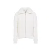 Casablanca White Merino Wool Ribbed Padded Jacket In White