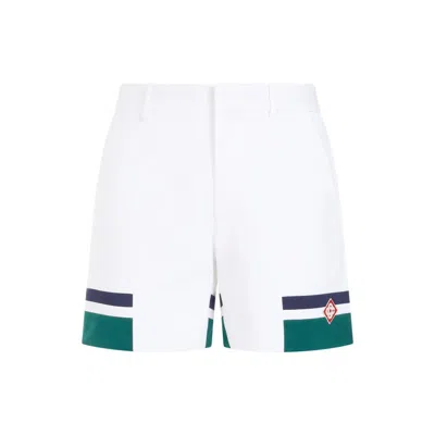Casablanca White Midnight Sail Tailoring Shorts In Red