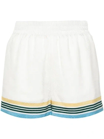 Casablanca White Monogram Jacquard Shorts