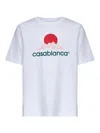 Casablanca White Crewneck T-shirt With Logo On The Front In White