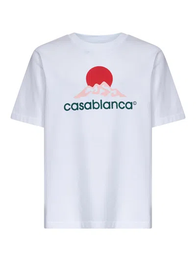 CASABLANCA WHITE MONTAGNE T-SHIRT