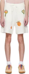 Casablanca Patch-detailing Crochet Shorts In White